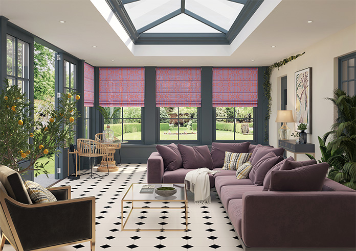 Bamboo Candy, Red Lilac - Roman Blind - Image 8